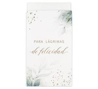 Spagnolo 100pz Sacchetti Fazzoletti Matrimonio Para Lágrimas de Felicidad, Buste Porta Fazzoletti Solo per Lacrime di Gioia Matrimonio (Verde)
