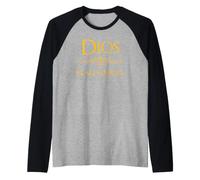 Spagnolo, Espanol Design Religioso Dios es Mi Fuerza Maglia con Maniche Raglan