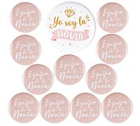 Spagnolo Spille Sposa per l’Addio Nubilato Spilla 1*Yo soy la Novia 11* Equipo de la Novia Accessori Gadget per Sposa Amica della Sposa Festa d’Addio Nubilato Matrimonio Nozze