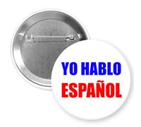 Spagnolo traduttore di lingua Yo Hablo Espanol 2 1/4 Diametro Pinback Pulsante