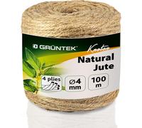 Spago Canapa Juta 4Mm - Rotolo 100M, Corda Naturale E Biodegradabile per Tiragra