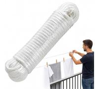 Spago/Corda in Polipropilene Multiuso Bianca 4 mm x 20 M, Resistente per il Fai da te, Corsa Stendi Biancheria