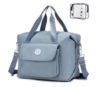 SPAHER 25L Borsone da Viaggio Pieghevole Bagaglio a Mano 40x30x20 Wizzair Vueling Volotea Borsa Sportiva Donna Borsa da Cabina Cabin Bag Borse per Aereo Campeggio Weekend Palestra, Blu