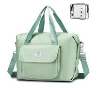 SPAHER 25L Borsone da Viaggio Pieghevole Bagaglio a Mano 40x30x20 Wizzair Vueling Volotea Borsa Sportiva Donna Borsa da Cabina Cabin Bag Borse per Aereo Campeggio Weekend Palestra, Verde