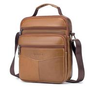 SPAHER Borsello Tracolla Uomo in Pelle Borselli da Uomo Borse Tracolla da Uomo Borsa Uomo Tracolla Borsa a Spalla Borsa da Lavoro Crossbody Bag Casuale Borse Messenger per Ufficio Scuola Viaggio