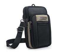SPAHER Borsello Uomo Tracolla Borsellino Sportivo Borsa, Marsupio Fornito con Clip da Cintura + 2 Cinghie