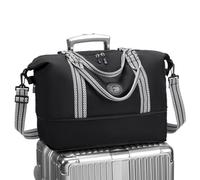 SPAHER Borsone da Viaggio Espandibile Bagaglio a Mano 40x20x25 Ryanair Vueling Bagage Cabine per Easyjet 45x36x20 Borsa da Leggero Impermeabile per Campeggio Weekend Sport Vacanza Uomo Donna Nero