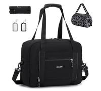 SPAHER Borsone da Viaggio Wizzair Vueling 40x30x20 Bagaglio a Mano Borsone Palestra Sportiva Grande 25L Donna Uomo Impermeabile Borsa da Viaggio Piscina Fitness Travel Duffel Cabin Bag Nero