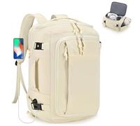 SPAHER Estensibile Zaino da Viaggio Aereo 40x30x20 Wizzair 40x30x25 Eurowings Bagaglio a Mano Zaino Porta PC 15,6 Pollici con Porta di Ricarica USB Zaino Sportivo Donna Uomo con Scomparto Scarpe