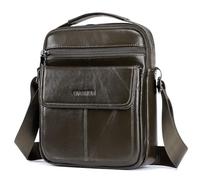 SPAHER Grande Borsello Uomo Tracolla in Vera Pelle - Borsa Multitasche a Spalla Crossbody Messenger per 11 Pollici iPad