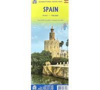 SPAIN - BALEARIC ISLANDS - CANARY ISLANDS - WATERPROOF: 1:900000