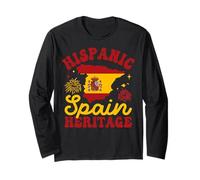 Spain Pride Flag Hispanic Heritage Month Maglia a Manica