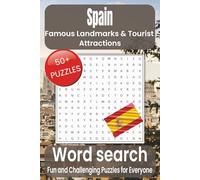 Spain Word Search Puzzle Book: Word Searches with Easy to Read Print about Spain, Tourist Attractions, Landmarks and More I 6x9 inches, 110 pages I ... Holidays, Free Times and Stress Relief