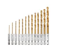 SPAKAMTZTK 1. 3pcs. HSS. Trapano esagonale rivestito in acciaio ad alta velocità 1/4 maniglia esagonale da 1,5 mm-6.5mm Hexagon Hexagon Twist Drill un po'