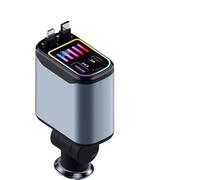 SPAKAMTZTK Caricabatteria da auto 4 in 1 for cavo retrattile, porte USB, adattatore for accendisigari di tipo C, adatto for Samsung, for Huawei X1 X2 X3 accendino(X1)
