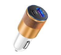 SPAKAMTZTK Caricabatterie da auto mini QC3.0 PD 12 W, accendisigari 12-24 V, 2 porte, USB di tipo C, adatto for Xiaomi, for Samsung,for Huawei accendino(B)