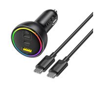 SPAKAMTZTK Caricabatterie for auto da 152,5 W, ricarica 100, PD3.0 QC4., caricabatterie for telefono USB Type-C, adatto for Samsung, laptop for Xiaomi e tablet accendino