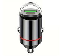 SPAKAMTZTK Caricabatterie universale for auto for ricarica QC3.0 Tipo C USB + PD, caricabatterie for telefono, adatto for Xiaomi, for Samsung, for Huawei, accendisigari accendino(Black-Red)