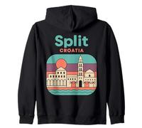 Spalato, ricordo dell'orizzonte della Croazia Felpa con Cappuccio