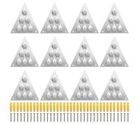 Spalatore per pannelli acustici, riduzione del rumore a 6 punte da 12 pezzi - Supporti triangolari per pannelli a parete insonorizzati | Compatto 4,6x3,9 pollici per proprietari, produttori di more