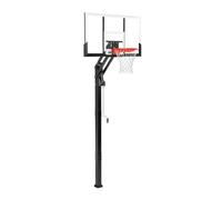 Spalding - Gold In-Ground Hoop - Cestino da basket - Misura 54" - Telaio in acciaio acrilico con imbottitura - Regolazione in altezza - Arena slam™ Breakaway Rim Included - U-Turn™ Infinite Lift