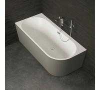 SPALINA Capri Gauche Grigia - Vasca freestanding a Parete Sinistra L 180x l 76cm