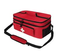 Spalivivre Borsa di primo soccorso vuota, borsa da viaggio, borsa di emergenza per la conservazione dei farmaci, per casa, viaggi, campeggio, escursionismo, rosso, Fashion
