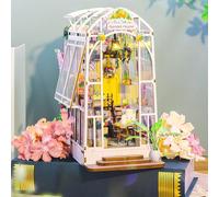 Spalivivre Kit Book Nook, Mobili in Miniatura Fai da Te e Luce LED, Puzzle 3D in Legno per Decorare la Libreria, Regalo per Adulti e Adolescenti