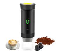 Spalivivre Macchina caffè Portatile 3 in 1, Macchina per Caffè Espresso Compatibile con Piccole Grandi Capsule, Caffe Macinato, Senza Fili & Auto-Riscaldante, per Viaggi, Auto, Ufficio (Nero)