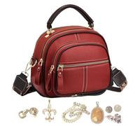 spalla donna: elegante tipo, crossover di grande capacità, tracolla regolabile | Tote da viaggio multifunzionale ispirato al designer per il lavoro, stoccaggio in, Rosso, Consulte la descripción