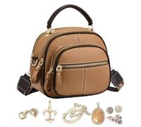 spalla donna: elegante tipo, crossover di grande capacità, tracolla regolabile | Tote da viaggio multifunzionale ispirato al designer per il lavoro, stoccaggio in, Kaki, Consulte la descripción