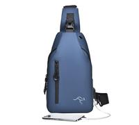 Spalla occasionale quotidiana - zaino con imbracatura maschile, borsa per il torace da viaggio leggero, porto USB | Borsa compatta per telefono, denaro, carte, lavoro, escursioni, pendolaris