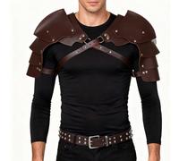 Spallacci da armatura da cavaliere, spalline, mantello, cintura, cinturino in pelle PU per il petto, spalla Tagli UnicaColore unicoPoliuretano