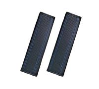 Spallacci for cintura di sicurezza for auto in pelle PU 2 pezzi, protezione traspirante for cinghia di sicurezza for accessori interni for auto(2PCS Black Blue)