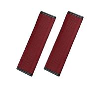 Spallacci for cintura di sicurezza for auto in pelle PU 2 pezzi, protezione traspirante for cinghia di sicurezza for accessori interni for auto(2PCS Red)