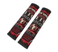 Spallacci per cintura di sicurezza auto a tema teschio, pirata marinaio e stile punk vintage - 2 pezzi, completamente stampati, tracolla regolabile, comfort per il collo, accessori da viaggio
