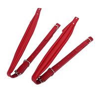 Spalle a Fisarmonica Bianca Regolabile, Usura Cinghie per le Cinture per PU per 16-120 Bassi Fisarmonici, Realizzati in Materiale PU Premium, Adatto per la Maggior Parte delle (Rosso)