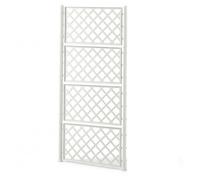 Spalliera BIANCA per Piante Rampicanti Grigliato in Plastica ALTA CM 208 X 100 Modulare con Giunti e Tappi Supporto separe' Traliccio rete Divisorio Grigliato per Giardino e Balcone Made in Italy