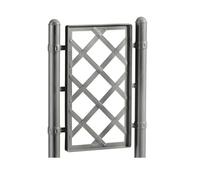 Spalliera grigia Modulare per Piante Rampicanti Grigliato in Plastica 43x52 cm con Giunti e Tappi Supporto Traliccio rete Divisorio Grigliato per Giardino e Balcone Made in Italy