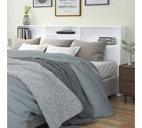 Spalliera Letto Testiera Letto Matrimoniale Testata Letto Matrimoniale Spalliera Letto Matrimoniale Testiera con Contenitore Bianco 200x19x103,5 cm per Dormitorio Soggiorno Camera Degli Ospiti