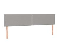 Spalliera Letto Testiere Per Letto Matrimoniale Testiera Letto Una Piazza E Mezza Testiera - Testiere 2 pz Grigio Chiaro 100x5x78/88 cm in Tessuto per Salone Camera Degli Ospiti Dormitorio