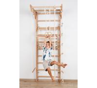 Spalliera in legno con accessori - Attrezzo fitness e gioco per bambini e adulti