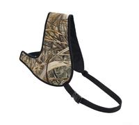 Spallina regolabile in neoprene con imbottitura in schiuma e strato esterno in pelle scamosciata per la caccia, progettata per ridurre il rinculo e adattarsi sia alla spalla che al petto