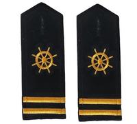Spalline a strisce Capitan per guardie di sicurezza costumi accessori facili da attaccare spalline ricamate spalline Capitano, K, Taglia unica