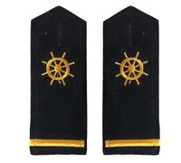 Spalline a strisce Capitan per guardie di sicurezza costumi accessori facili da attaccare spalline ricamate spalline Capitano, L, Taglia unica