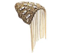 Spalline con Nappe Distintivo for spalla, nappa, frangia, catena di strass, perline di cristallo, accessori decorativi for abbigliamento, gioielli