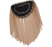 Spalline in metallo con frange e perle, strass, distintivi per spalle per donne e uomini, accessorio decorativo per uniforme da festa