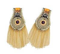 Spalline sofisticate per spalline, distintivi, gioielli, spalline, spalline, per diversi stili di abbigliamento, spalline in lega, confezione da 2, D, Taglia unica