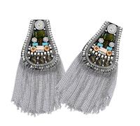 Spalline sofisticate per spalline, distintivi, gioielli, spalline, spalline, per diversi stili di abbigliamento, spalline in lega, confezione da 2, E, Taglia unica