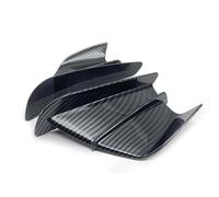 SPAMFAFGHQ 2X Alettone Aerodinamico Universale Per Moto Con Adesivo Accessori Moto Decorazione(Nero brillante)